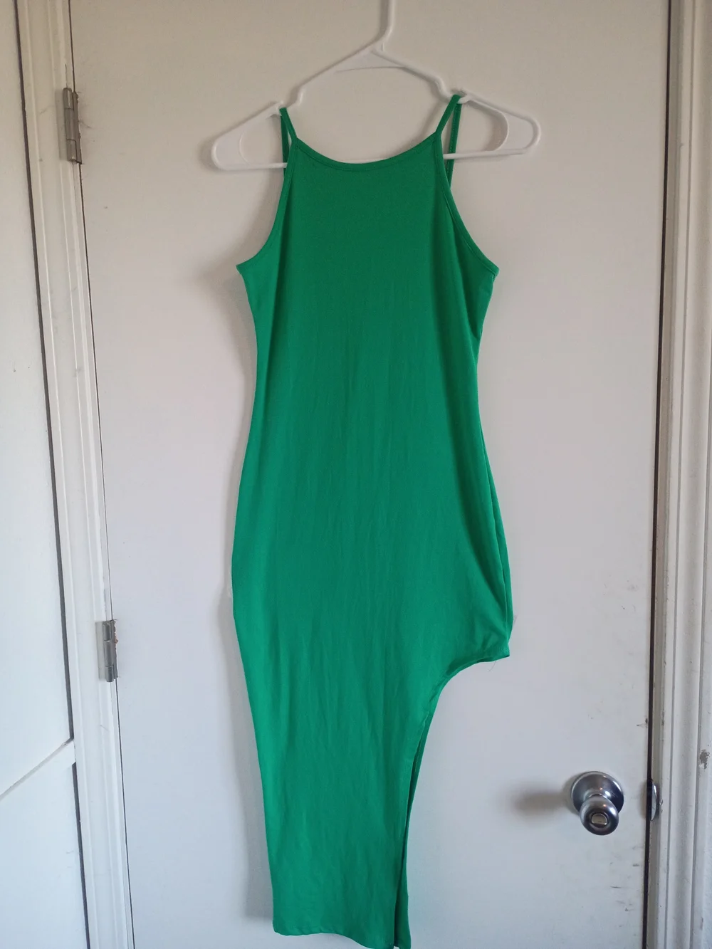 Fashion Nova Green Asymmetric Kids One-Piece Dress